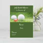 ゴルフボールブライダルシャワー付きゴルフ招待状 招待状 (スタンド正面)