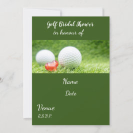 ゴルフボールブライダルシャワー付きゴルフ招待状 招待状