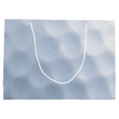 ゴルフボールプリントパターン背景 ラージペーパーバッグ (裏面)