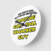 ゴルフボールホイッカーガイ ラウンド壁時計 (傾斜)