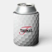 ゴルフボールモノグラムパーソナライズされた 缶クーラー (缶裏面)