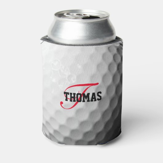 ゴルフボールモノグラムパーソナライズされた 缶クーラー (缶裏面)