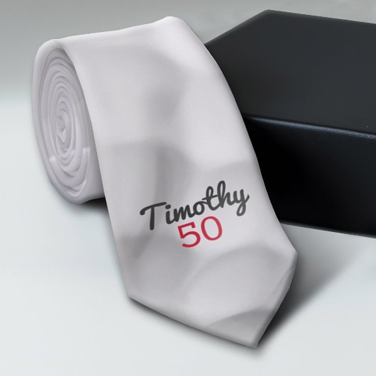 ゴルフボールモノグラム – 名前と番号のプリント ネクタイ