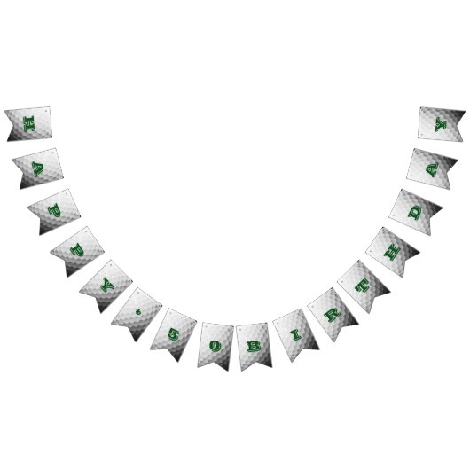 ゴルフボールルックカスタムバナー バンティングフラッグ (全)