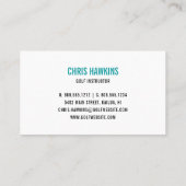 ゴルフボールロゴ | Golf Proまたはインストラクター 名刺 (裏面)