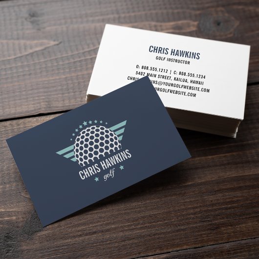 ゴルフボールロゴ | Golf Proまたはインストラクター 名刺