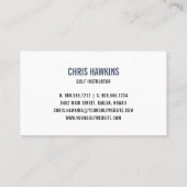 ゴルフボールロゴ | Golf Proまたはインストラクター 名刺 (裏面)