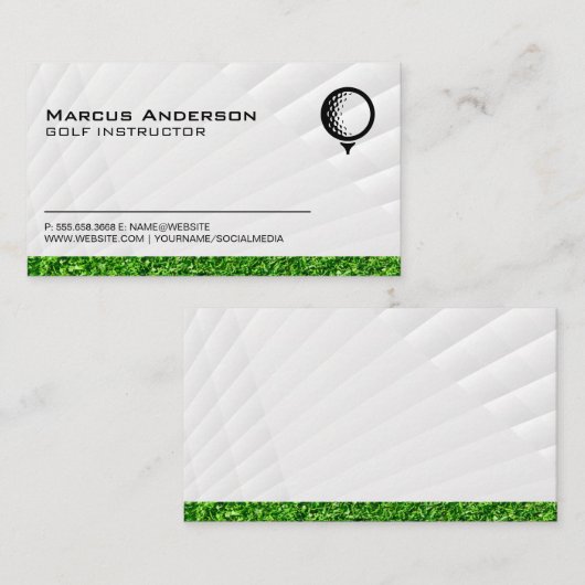 ゴルフボールロゴ | Grass 名刺 (正面/裏面)