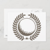 ゴルフボールヴィンテージデザイン ポストカード (正面/裏面)