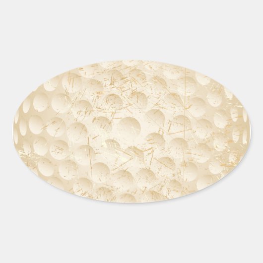 ゴルフボールヴィンテージ 楕円形シール (正面)