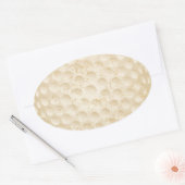 ゴルフボールヴィンテージ 楕円形シール (封筒)