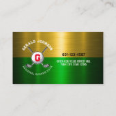 ゴルフボール中心モノグラムデザイン 名刺 (裏面)