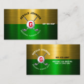 ゴルフボール中心モノグラムデザイン 名刺 (正面/裏面)