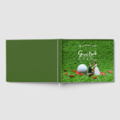 ゴルフボール付きゲストブック ゴルファーのためのウェディング ゲストブック (全面)