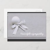 ゴルフボール付きゴルファー用ゴルフ同情カード ポストカード (正面/裏面)