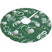 ゴルフボール付きゴルフクリスマス ブラッシュドポリエステルツリースカート (アングル)