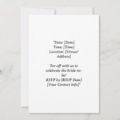 ゴルフボール付きゴルフブライダルシャワー日付を保存 招待状 (裏面)