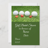 ゴルフボール付きゴルフブライダルシャワーSave the Date I 招待状 (正面)