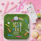 ゴルフボール付きゴルフレットパーティーとグリーンティー   ペーパープレート (パーティー)