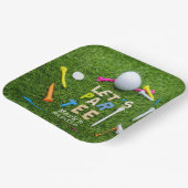 ゴルフボール付きゴルフレットパーティーとグリーンティー   ペーパープレート (傾斜あり)