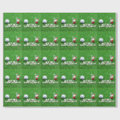 ゴルフボール付きサンタMerry Christmas to golf ラッピングペーパー (フラット)