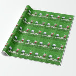 ゴルフボール付きサンタMerry Christmas to golf ラッピングペーパー<br><div class="desc">ゴルフボール付きサンタメリークリスマスゴルファーへのラッピング紙</div>