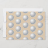 ゴルフボール任意の年齢の誕生日写真 サンキューカード (裏面)