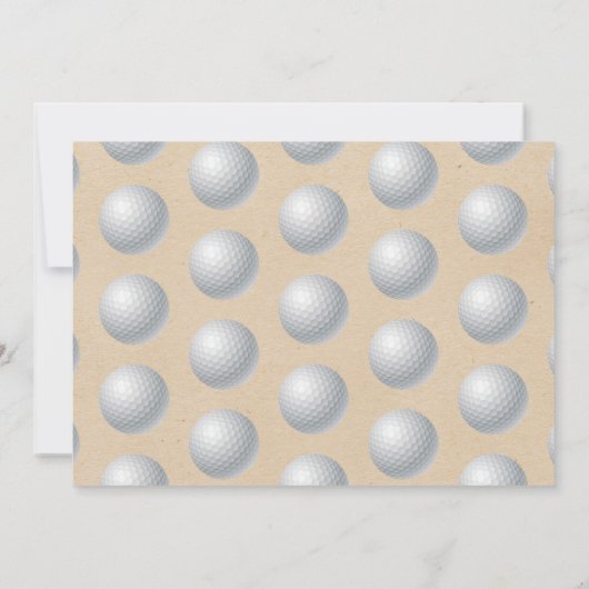 ゴルフボール任意の年齢の誕生日写真 サンキューカード (裏面)