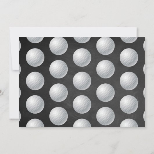 ゴルフボール任意の年齢の誕生日写真 サンキューカード (裏面)