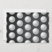 ゴルフボール任意の年齢の誕生日写真 サンキューカード (裏面)