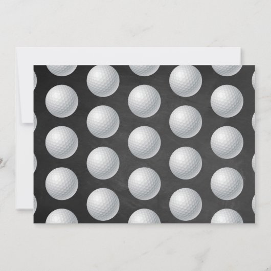 ゴルフボール任意の年齢の誕生日写真 サンキューカード (裏面)