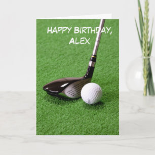 ゴルフボール及びクラブパーソナライズされた誕生日 カード