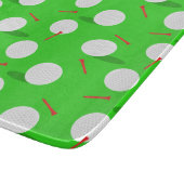 ゴルフボール及びティーおもしろいゴルフ模様 カッティングボード (角)