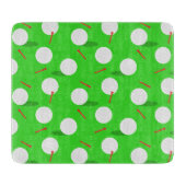 ゴルフボール及びティーおもしろいゴルフ模様 カッティングボード (正面)