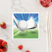 ゴルフボール及びティー紙ナプキン スタンダードカクテルナプキン (インサイチュ)