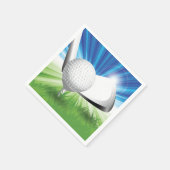 ゴルフボール及びティー紙ナプキン スタンダードカクテルナプキン (角)