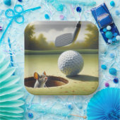 ゴルフボール及びマウス ペーパープレート (パーティー)