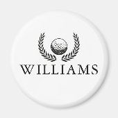 ゴルフボール及びリース名前をカスタムする マグネット (正面)