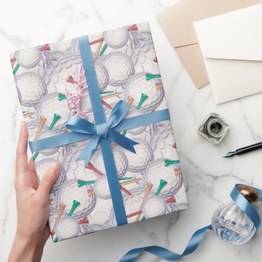 ゴルフボール合成すべての行事ギフトラップ ラッピングペーパー (ギフト)