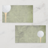 ゴルフボール名刺テンプレート動揺してスタイル 名刺 (正面/裏面)