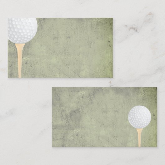 ゴルフボール名刺テンプレート動揺してスタイル 名刺 (正面/裏面)