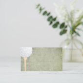 ゴルフボール名刺テンプレート動揺してスタイル 名刺 (スタンド正面)