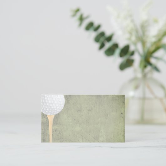 ゴルフボール名刺テンプレート動揺してスタイル 名刺 (スタンド正面)