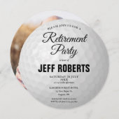 ゴルフボール引退パーティー写真サーキュラー 招待状 (正面/裏面)