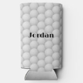 ゴルフボール抽象デザインセルツァークーラーボックス スリム缶クーラー (裏面)