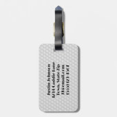 ゴルフボール抽象デザイン荷札 ラゲッジタグ (裏面縦)