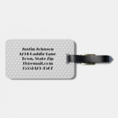 ゴルフボール抽象デザイン荷札 ラゲッジタグ (裏面横)