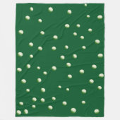 ゴルフボール満載のグリーングラスフリースブランケット フリースブランケット (正面)