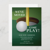 ゴルフボール移動告知カード 案内ポストカード (正面/裏面)