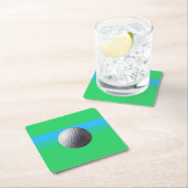 ゴルフボール紙コースター スクエアペーパーコースター (インサイチュ)